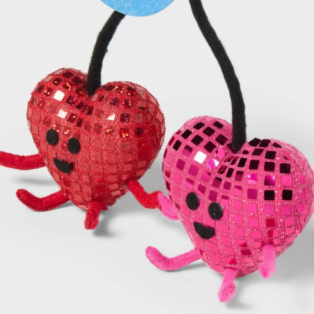 NEW Target Valentine's Day Soft Heart Cherries Fabric Duos by Spritz